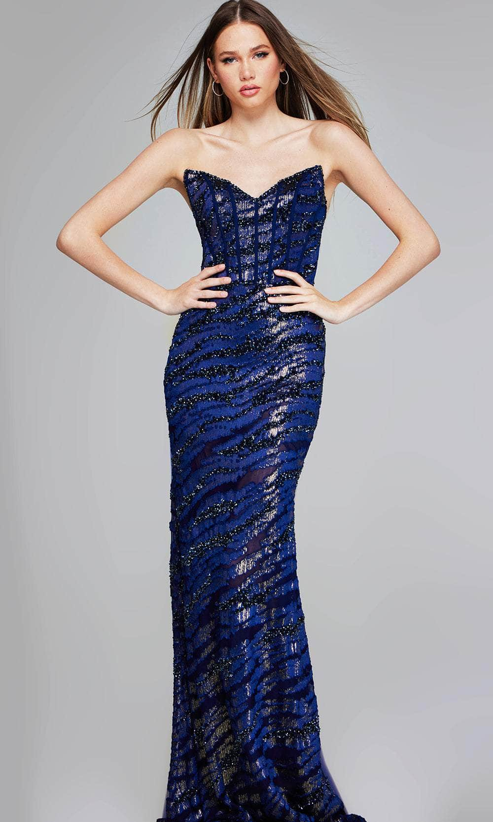 Jovani 40181 - Jeweled Strapless Evening Gown Special Occasion Dresses