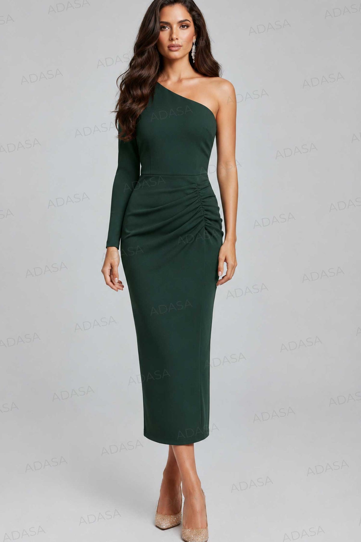 Jovani 40302 - Back Slit Strapless Column Dress