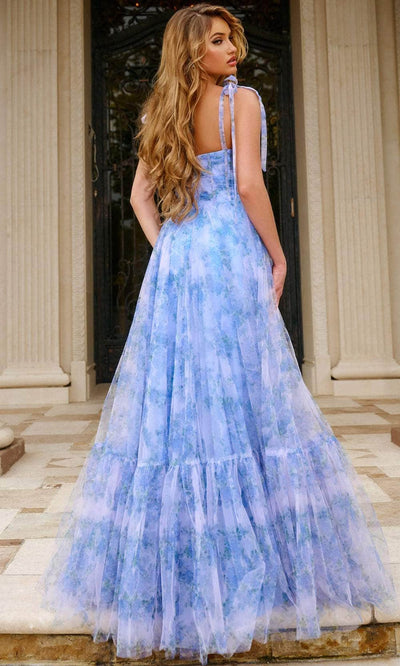 Jovani 40432 - Floral Pleated Sweetheart Prom Gown Prom Dresses