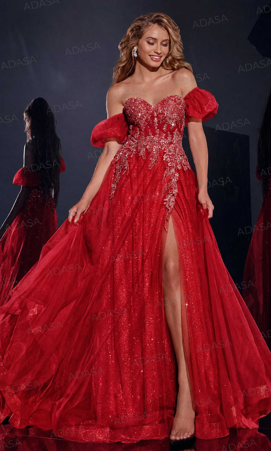 Jovani 40474 - Beaded Lace A-Line Prom Gown