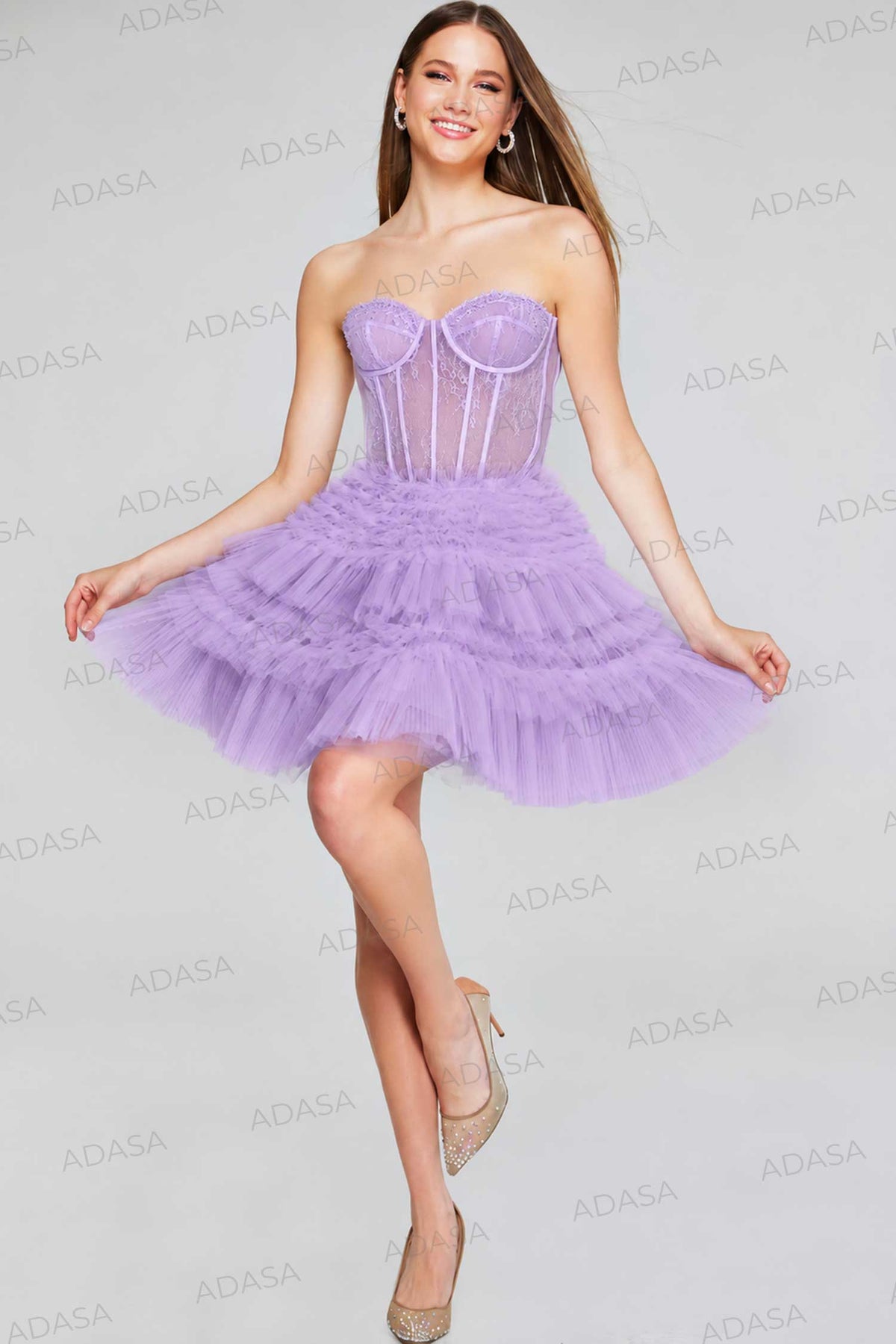 Jovani 40580 - Lace Sweetheart Cocktail Dress