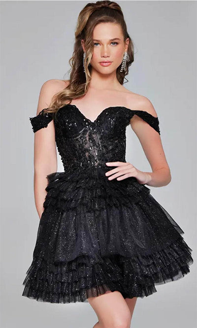 Jovani 40612 - Off Shoulder Ornate Cocktail Dress Special Occasion Dresses