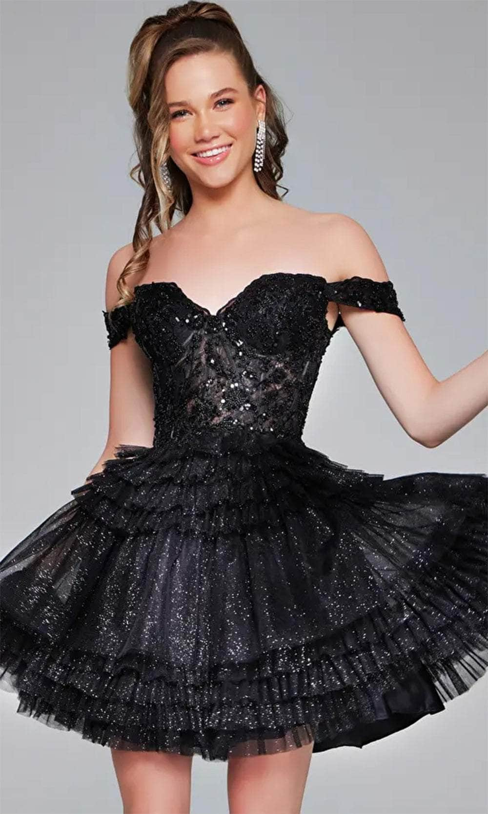 Jovani 40612 - Off Shoulder Ornate Cocktail Dress Special Occasion Dresses