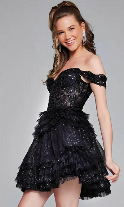 Jovani 40612 - Embellished Corset Cocktail Dress Homecoming Dresses