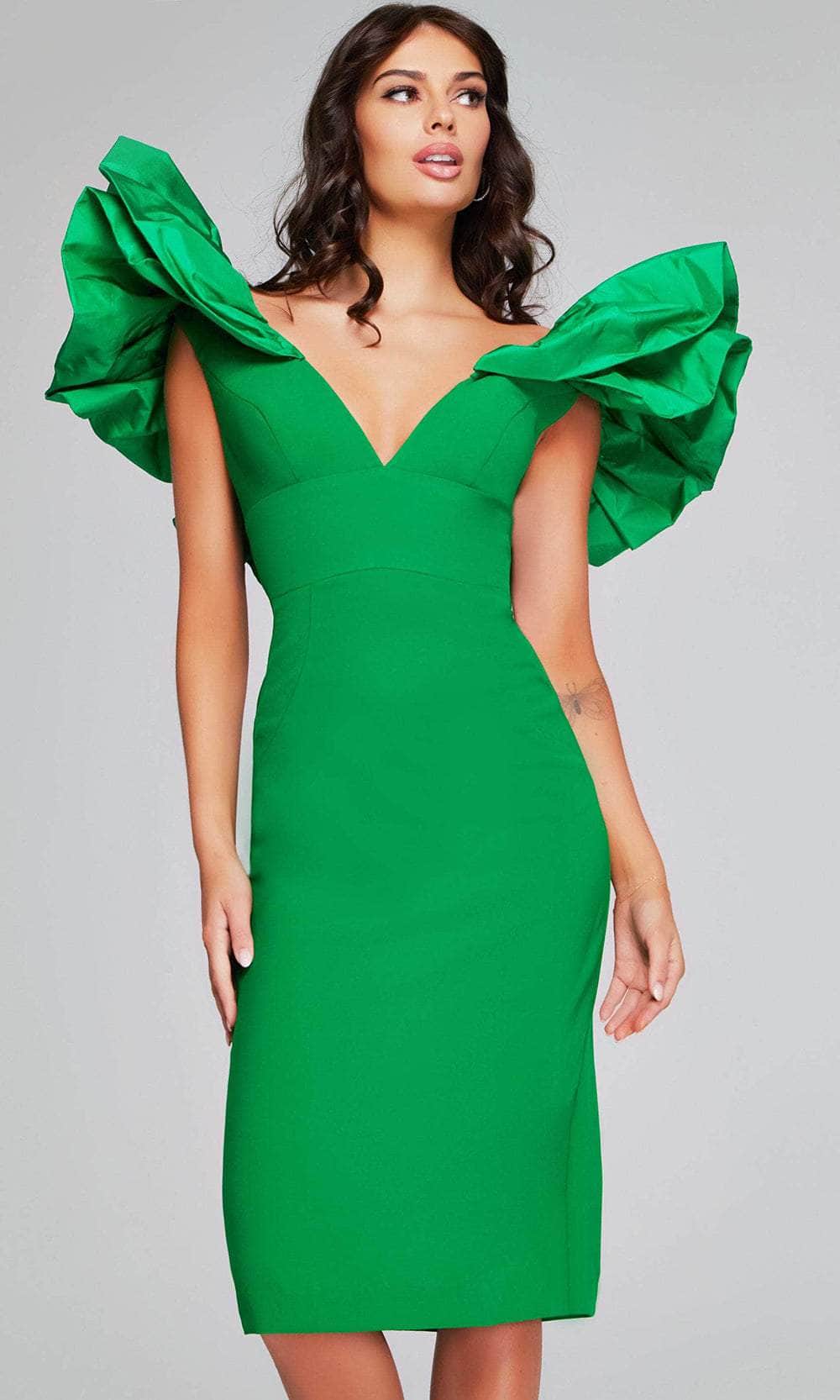 Jovani 40662 - Ruffle Sleeve Cocktail Dress Special Occasion Dress