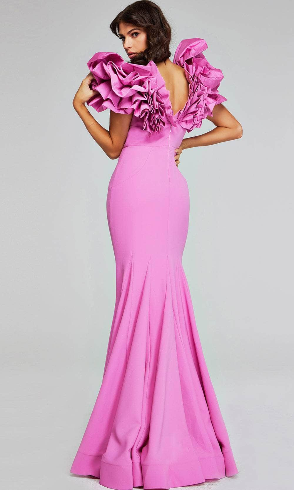 Jovani 40663 - Ruffled V-Neck Evening Dress Special Occasion Dresses