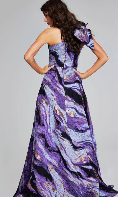 Jovani 40695 - Bow-Detailed Printed Prom Gown Special Occasion Dresses