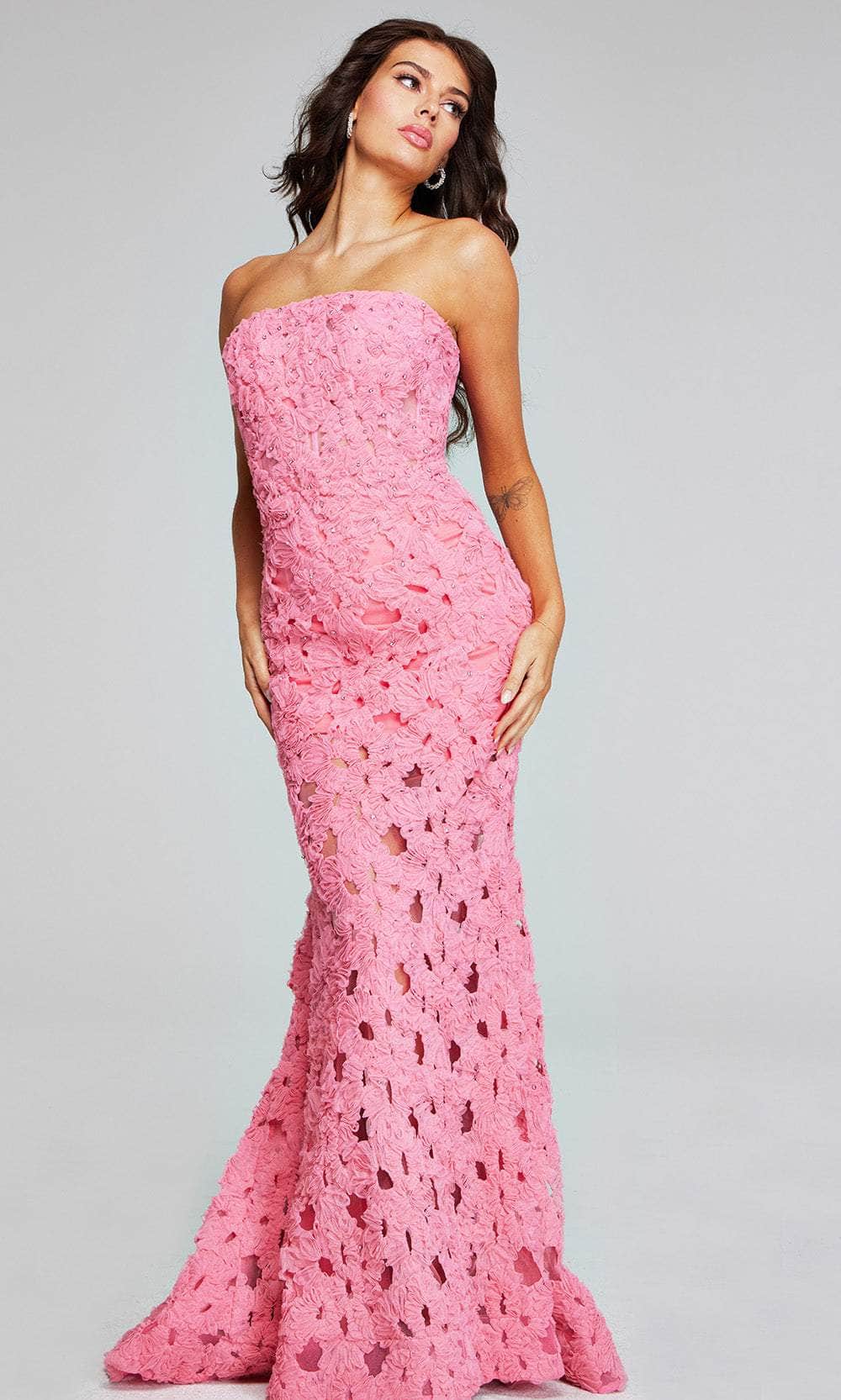 Jovani 40744 - Floral Lace Evening Gown Special Occasion Dress