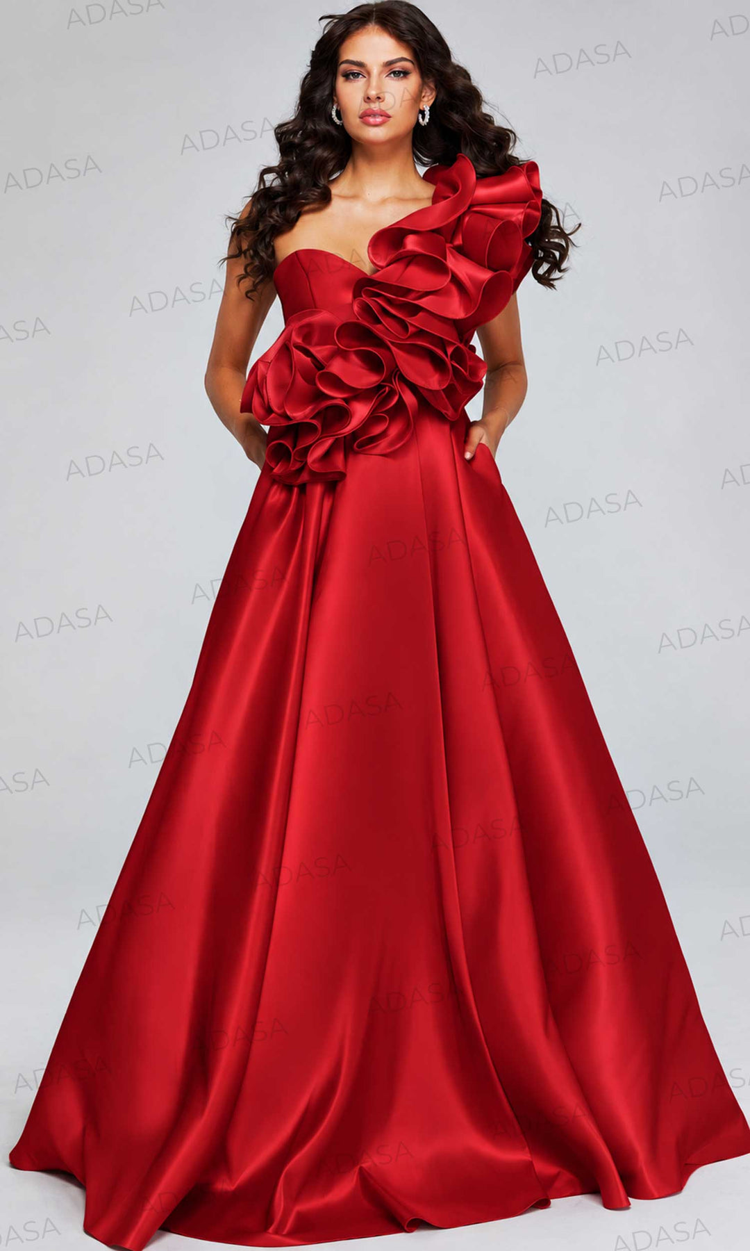 Jovani 40796 - Oversized Ruffled Long Gown
