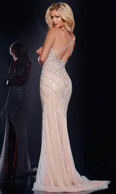 Jovani 40820 - V-Neck Crystal Beaded Prom Gown Prom Dresses
