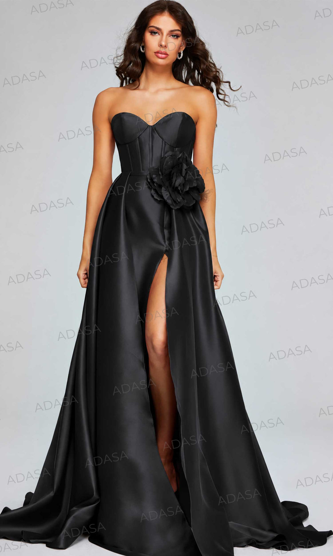 Jovani 40826 - Floral Accent Sweetheart Evening Gown