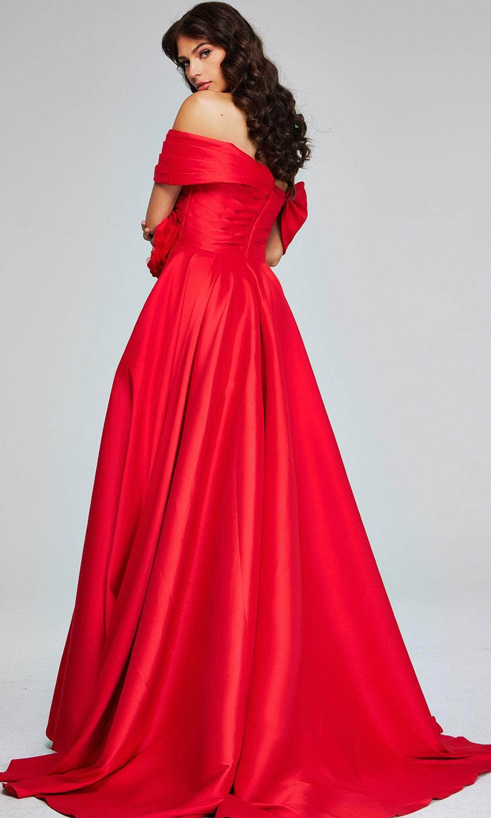 Jovani 40832 - Off Shoulder Evening Gown with Slit Special Occasion Dresses