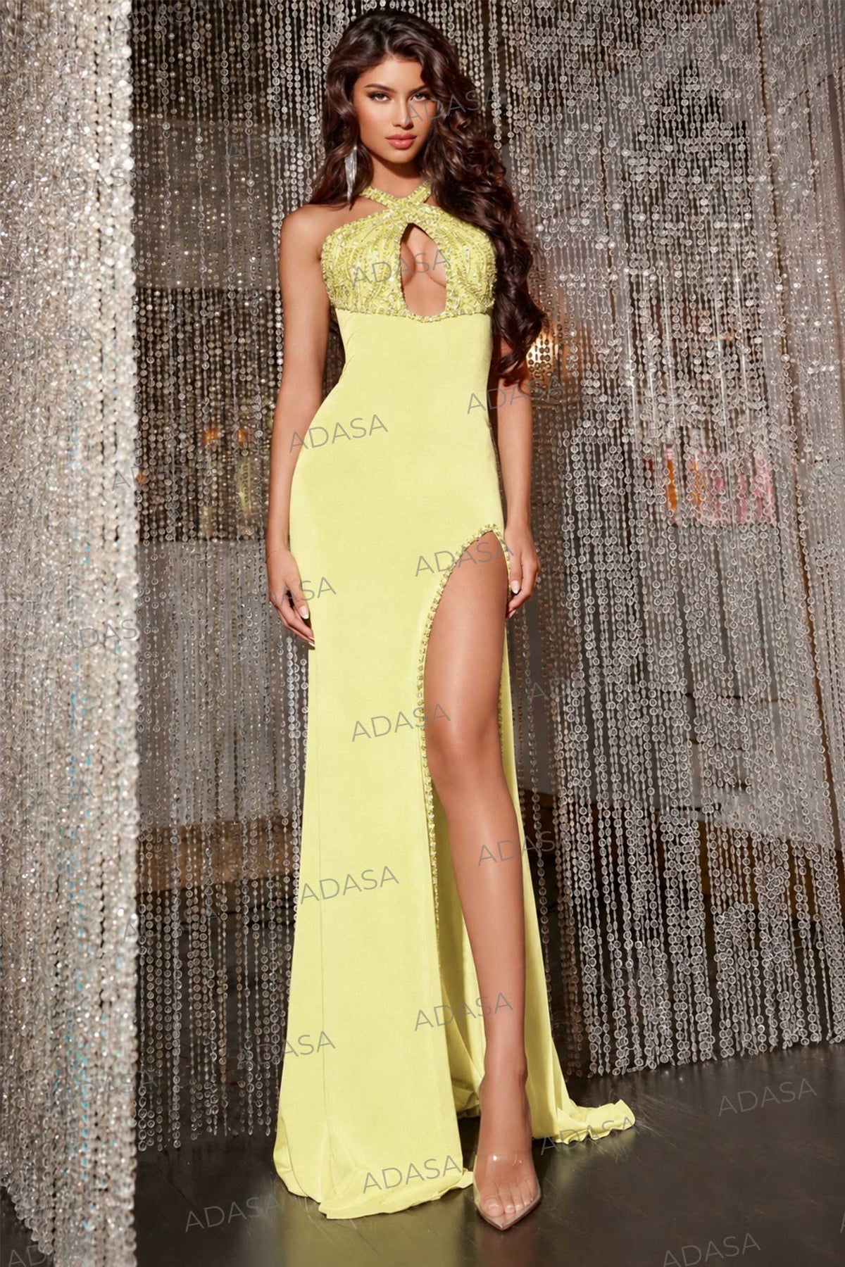Jovani 40921 - Halter Cutout Prom Dress