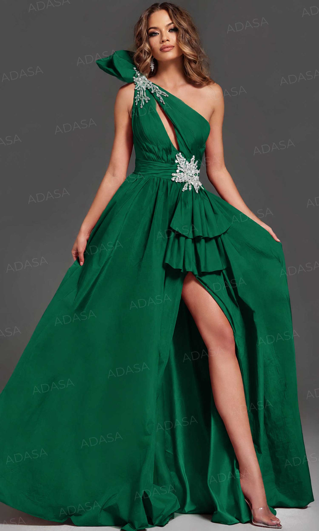 Jovani 40929 - Ruffle Beaded Prom Dress