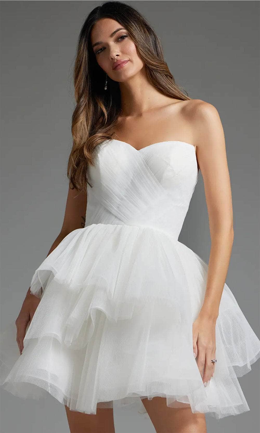 Jovani 41054 - Sweetheart Layered A-Line Cocktail Dress Cocktail Dresses