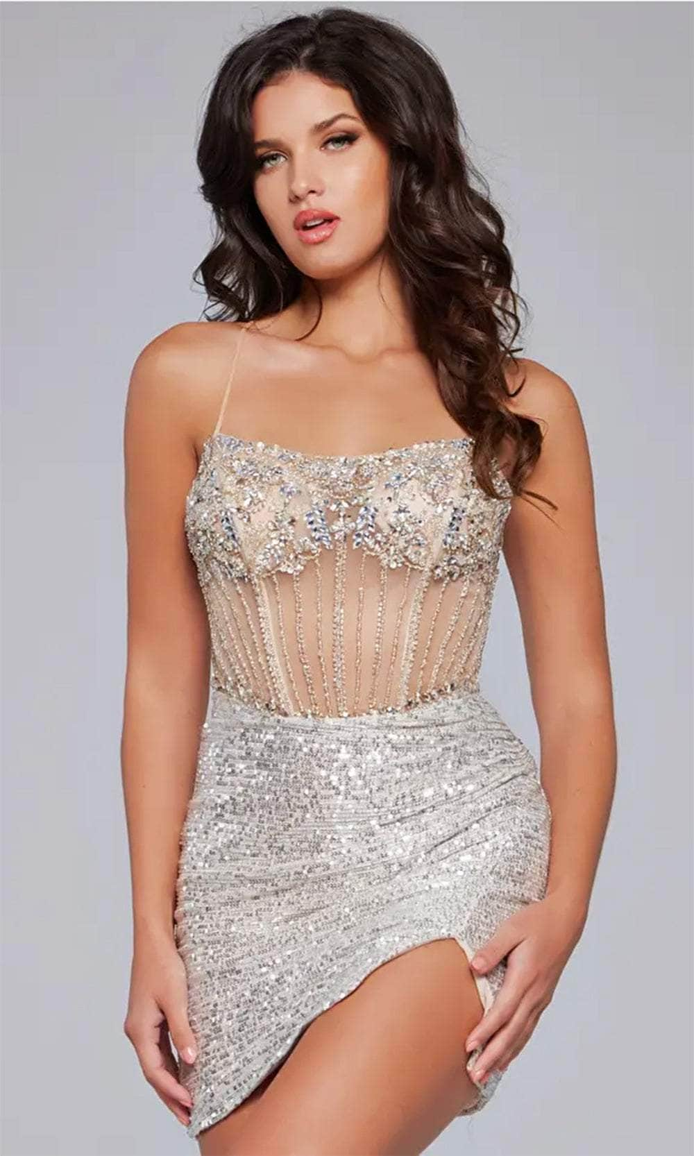 Jovani 41090 - Sleeveless Rhinestone Cocktail Dress Special Occasion Dresses