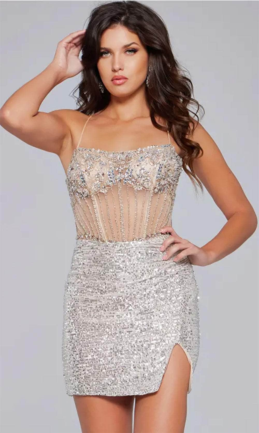 Jovani 41090 - Sleeveless Rhinestone Cocktail Dress Special Occasion Dresses