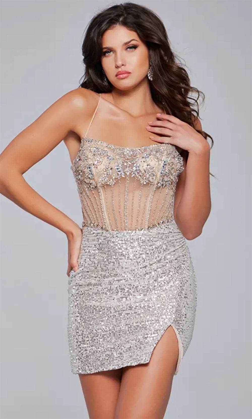 Jovani 41090 - Sleeveless Rhinestone Cocktail Dress Special Occasion Dresses