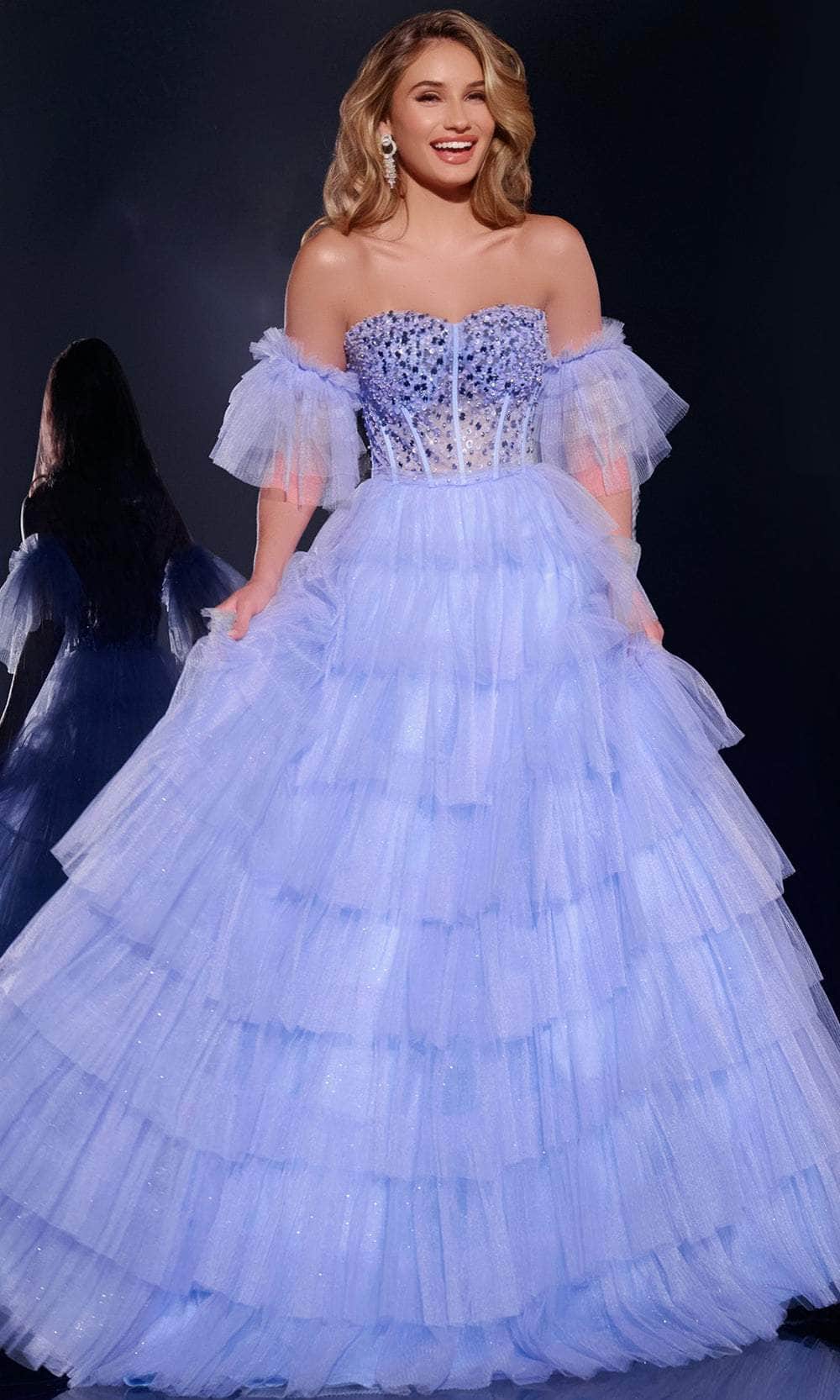 Jovani 42249 - Ruffled Tulle Ballgown Quinceanera Dresses
