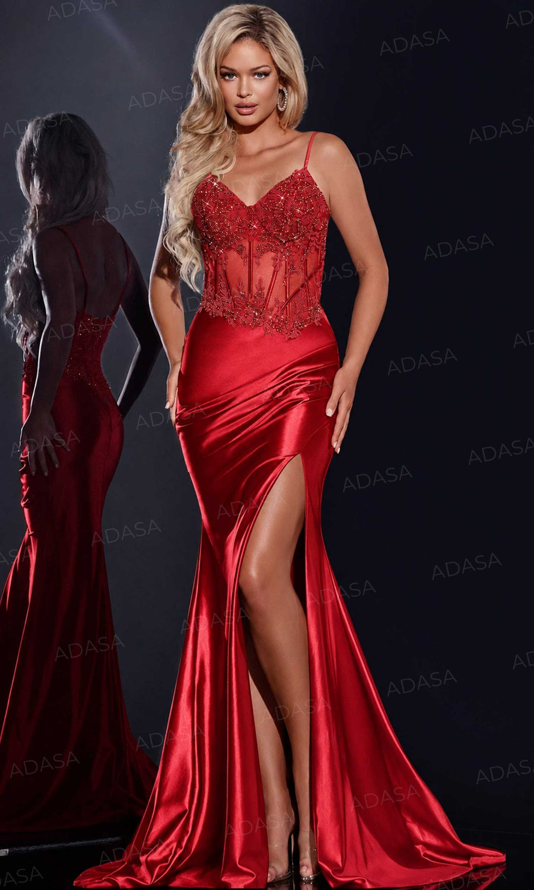 Jovani 42259 - Applique Detailed Prom Dress