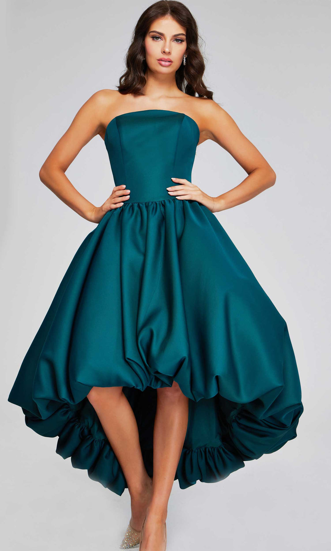 Jovani 42345 - Straight Across Hi-Low Evening Dress