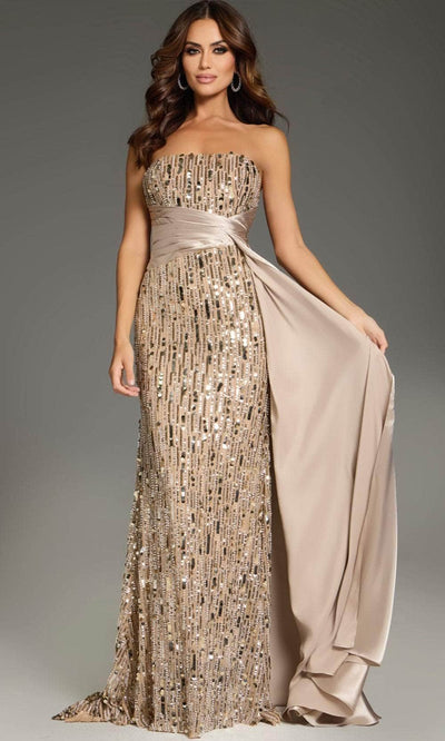 Jovani 42427 - Strapless Embellished Evening Gown Evening Dresses