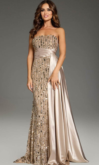 Jovani 42427 - Strapless Embellished Evening Gown Evening Dresses