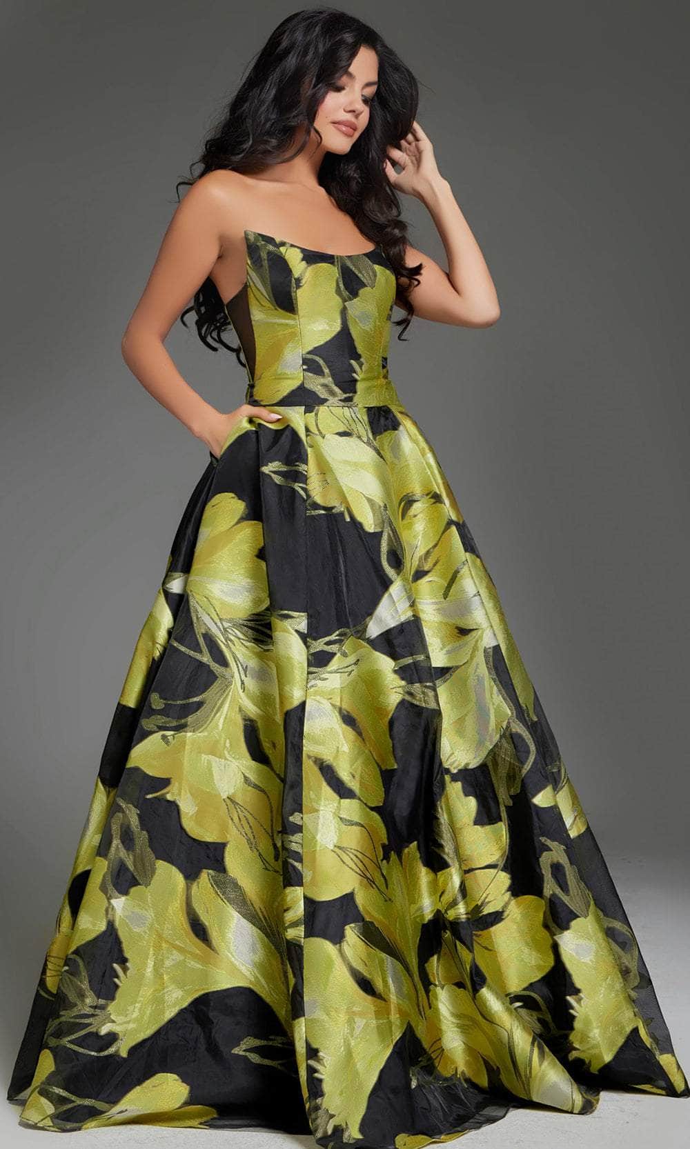Jovani 42435 - Strapless A-Line Prom Gown Formal Gowns
