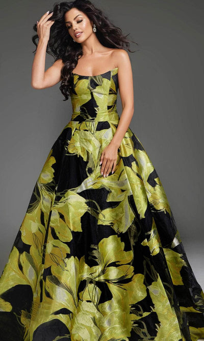 Jovani 42435 - Strapless A-Line Prom Gown Formal Gowns