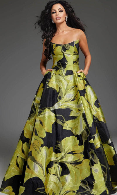 Jovani 42435 - Strapless A-Line Prom Gown Formal Gowns