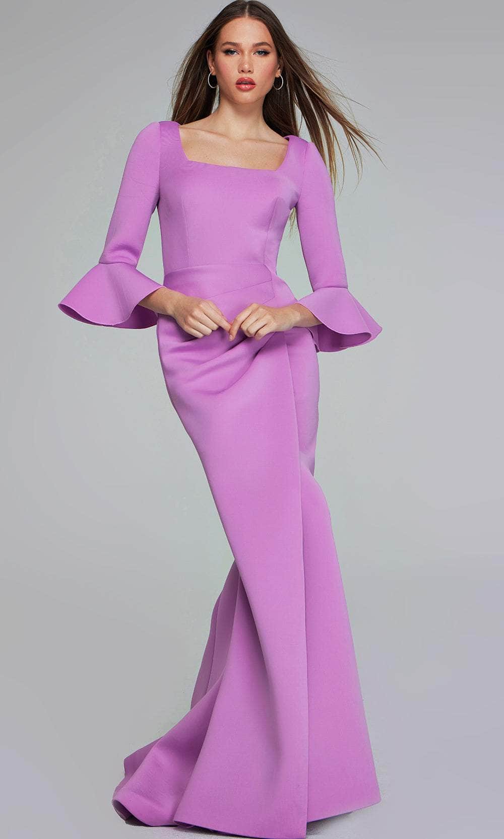 Jovani 42579 - Bell Sleeve Evening Gown Special Occasion Dress 00 / Lilac