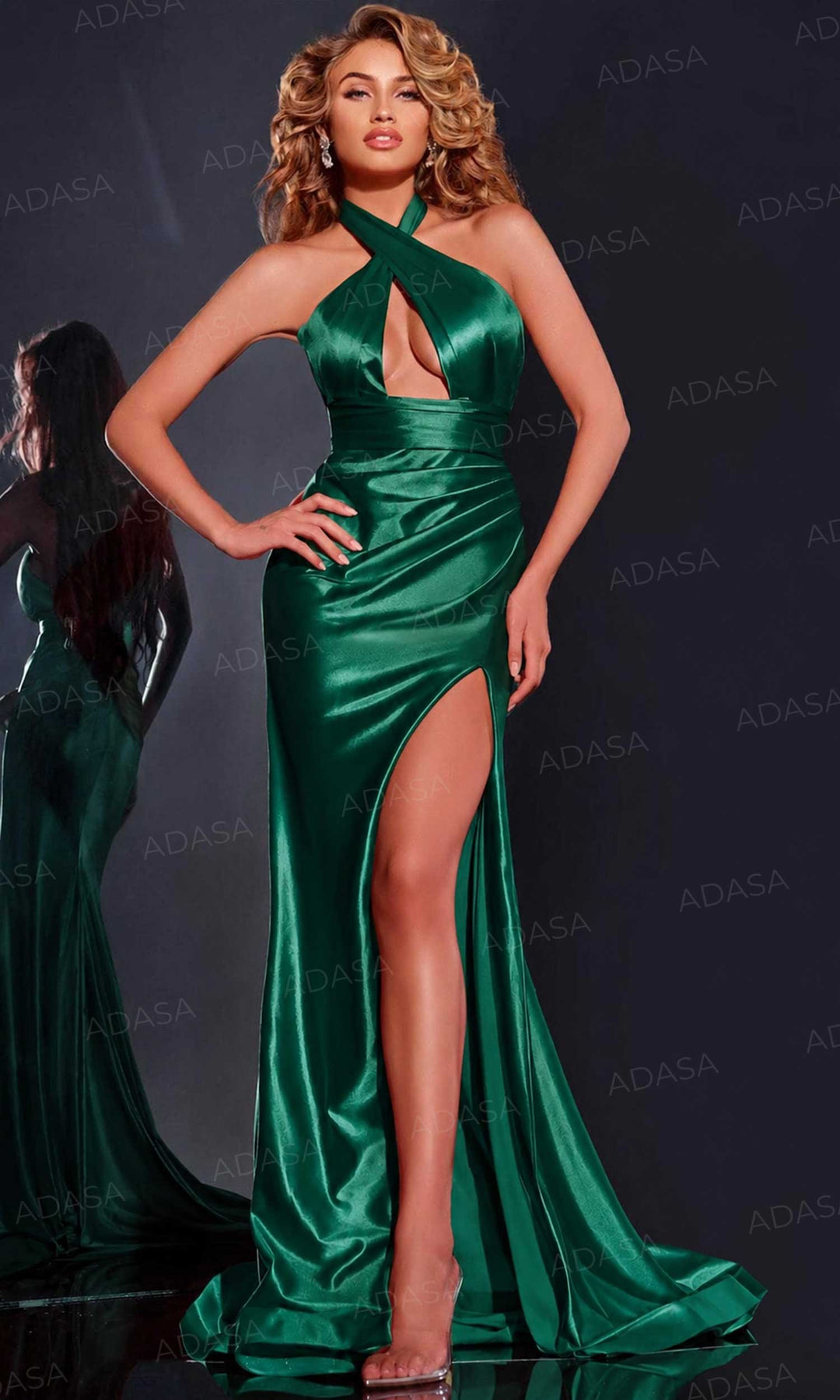 Jovani 42822 - Cross Halter Prom Dress