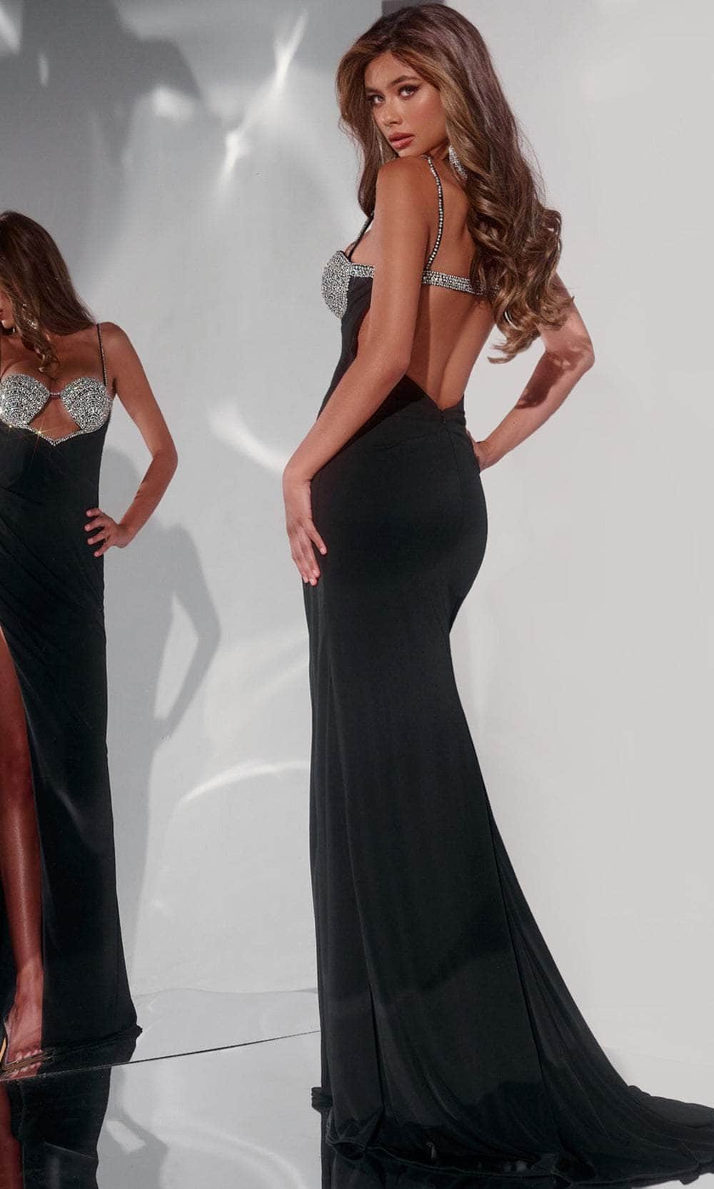 Jovani 42960 - Bejeweled Cutout Prom Dress Prom Dresses