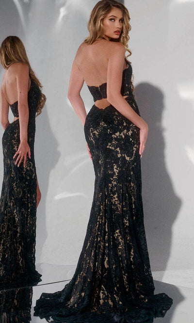 Jovani 43097 - Lace Halter Prom Dress Prom Dresses