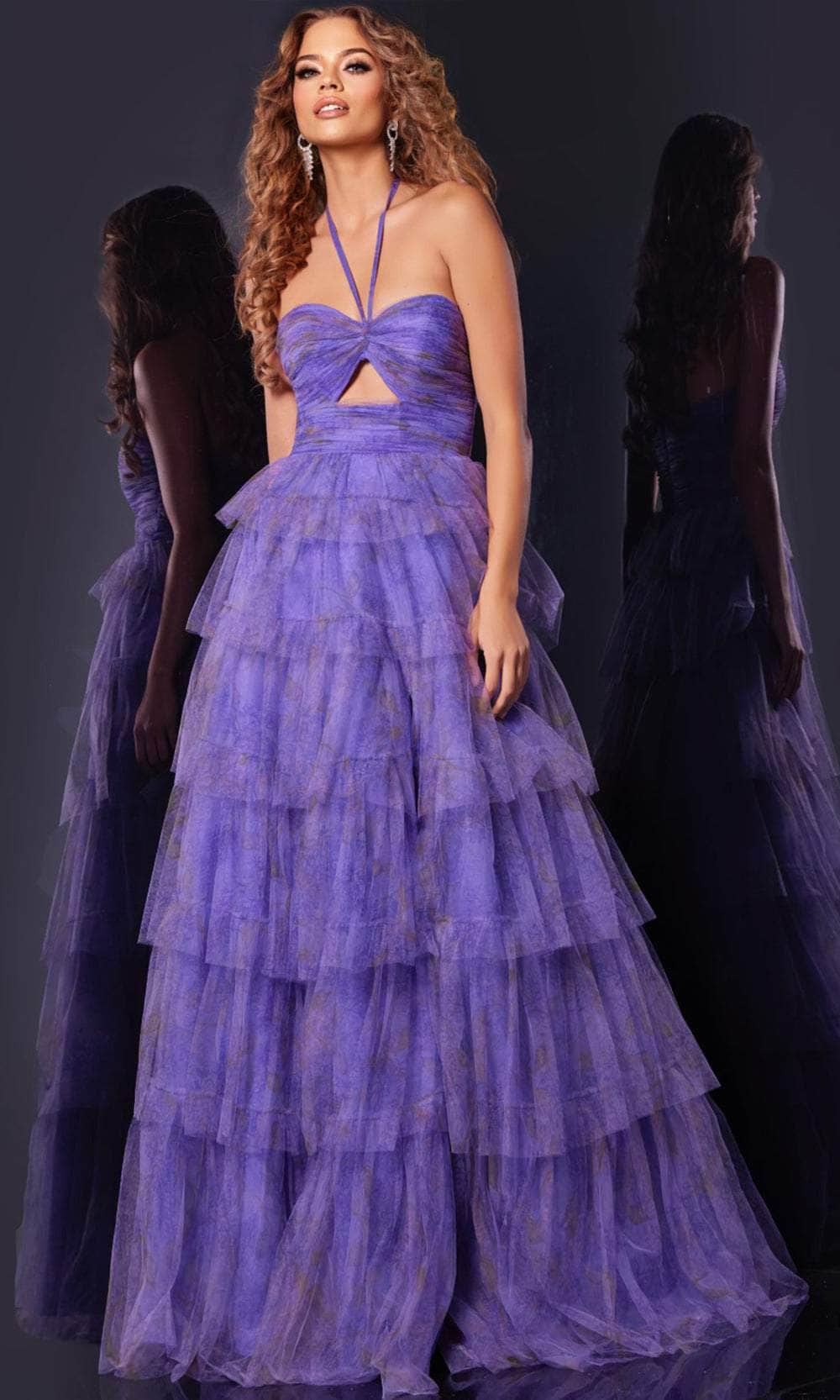Jovani 43169 - Keyhole Halter Neck Prom Gown Special Occasion Dress