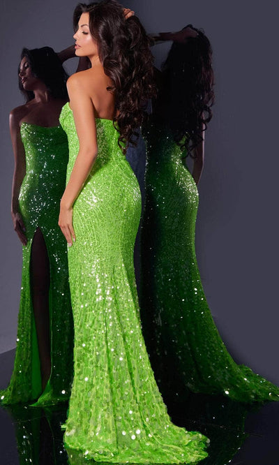 Jovani 43338 - Sequin High Slit Prom Dress Prom Dresses