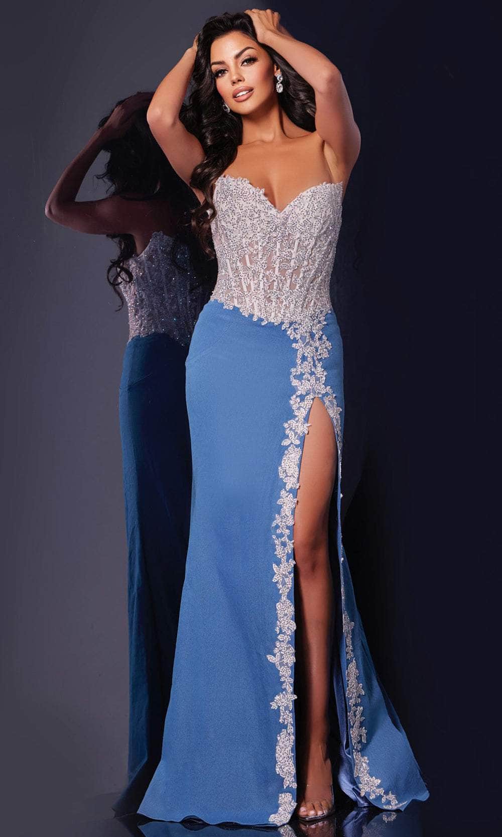 Jovani 43341 - Lace Appliques Sweetheart Neck Prom Gown Special Occasion Dress