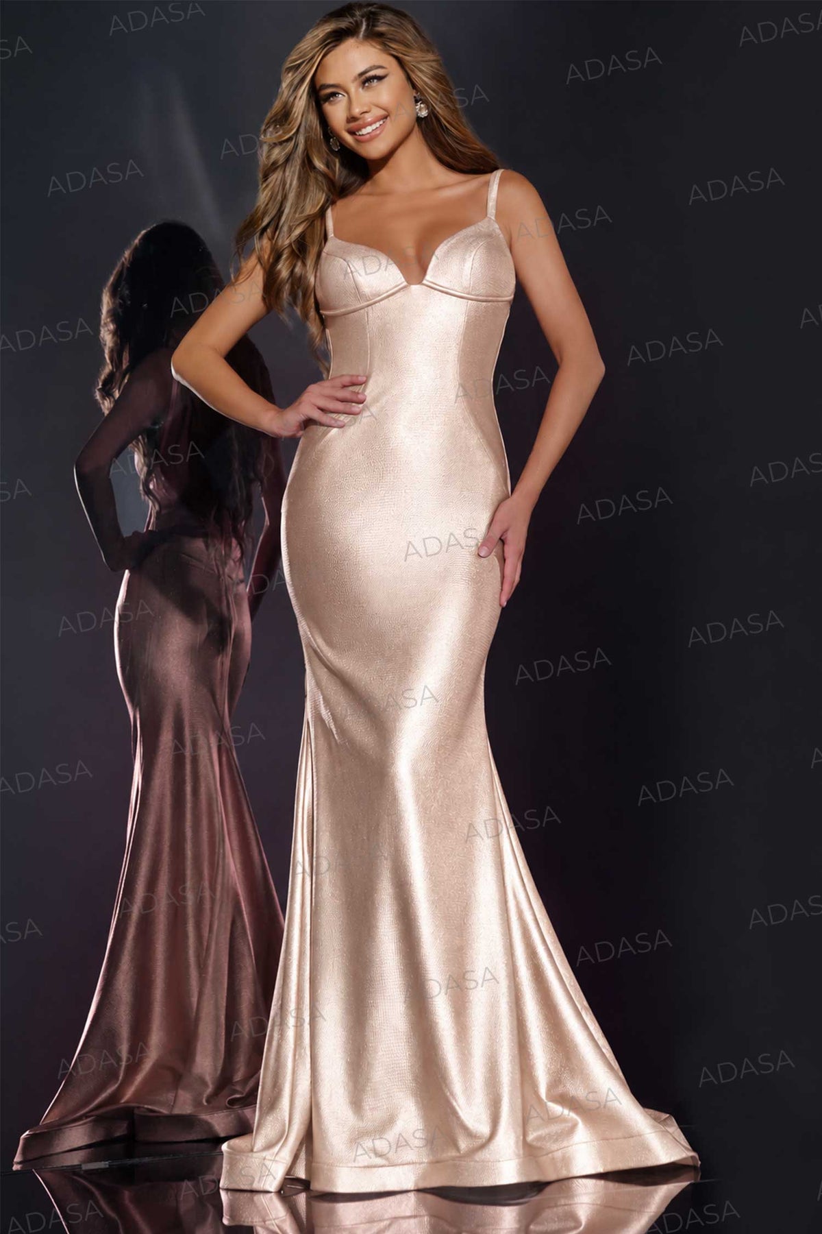 Jovani 43443 - Sleek Mermaid Prom Dress