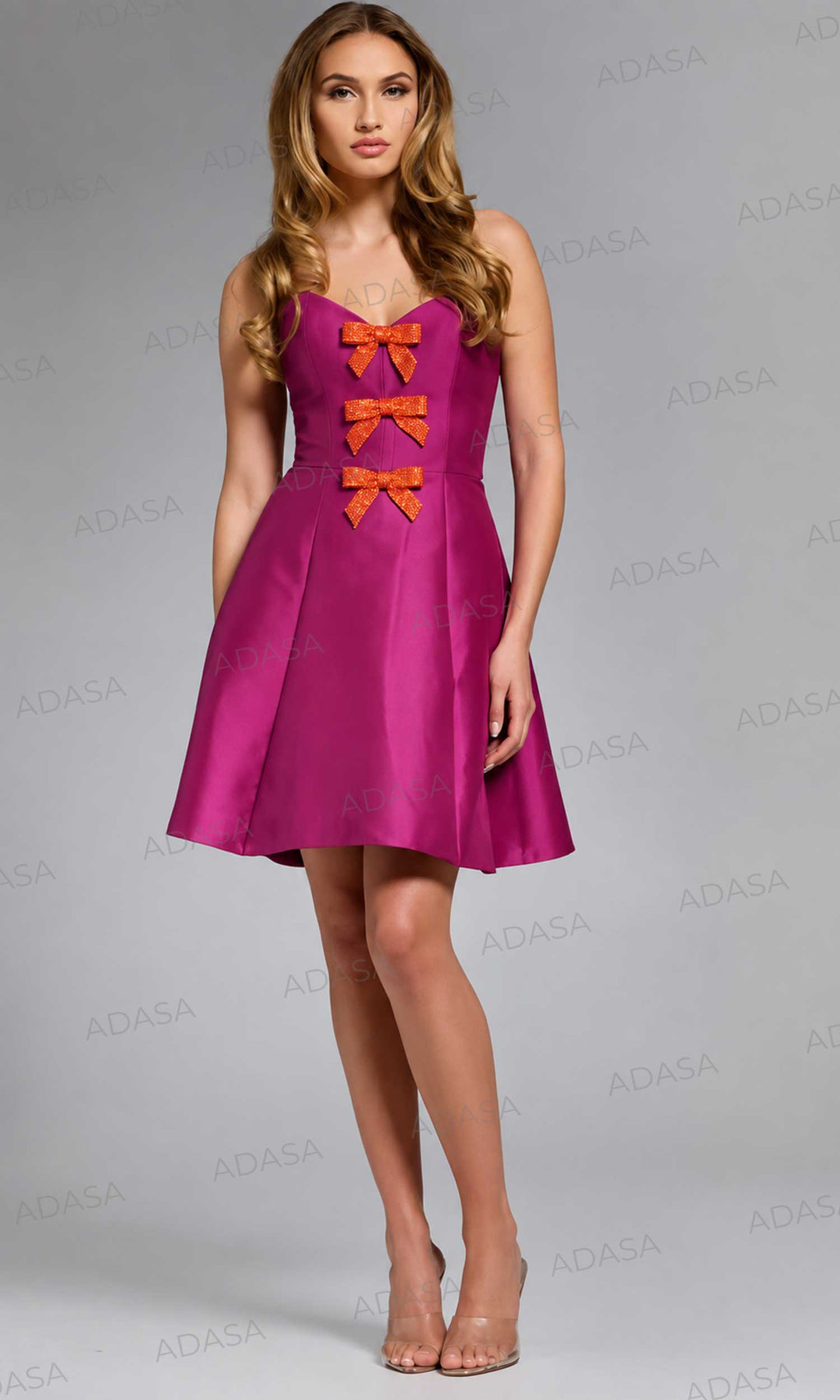 Jovani 43490 - Beaded Bow Sweetheart Party Dress