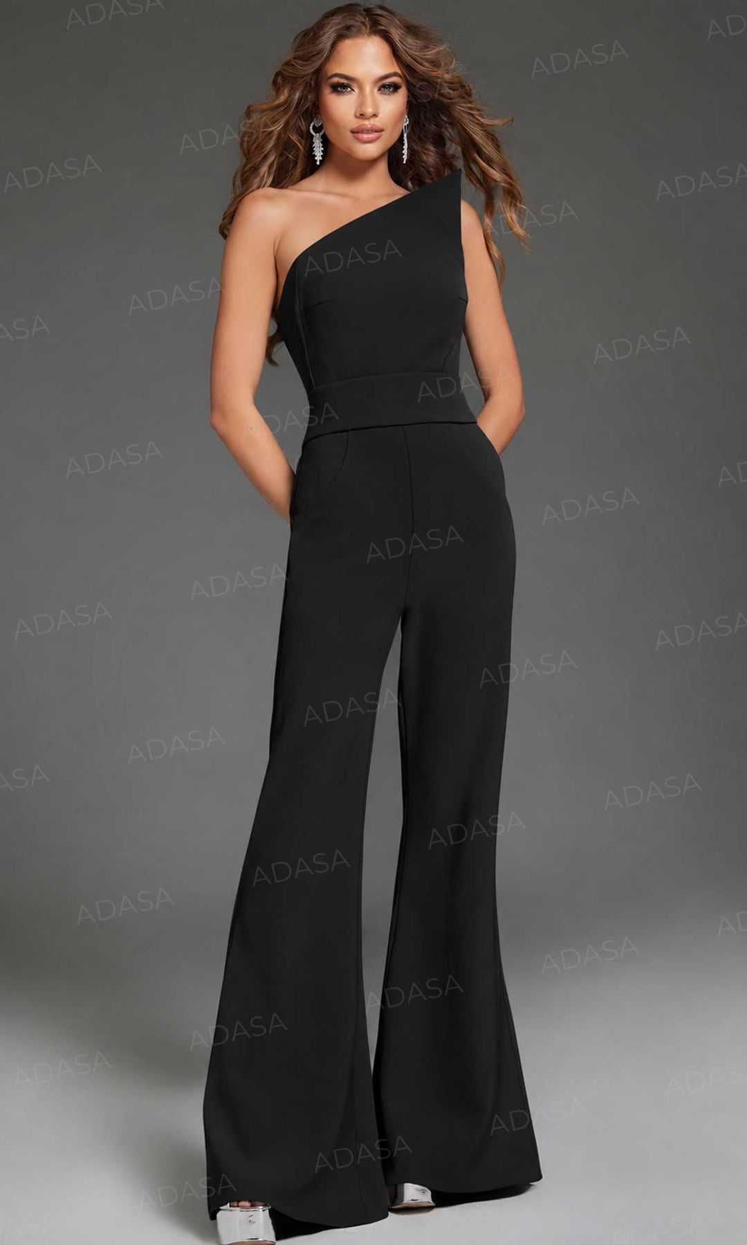 Jovani 43567 - Strapless Flared Jumpsuit