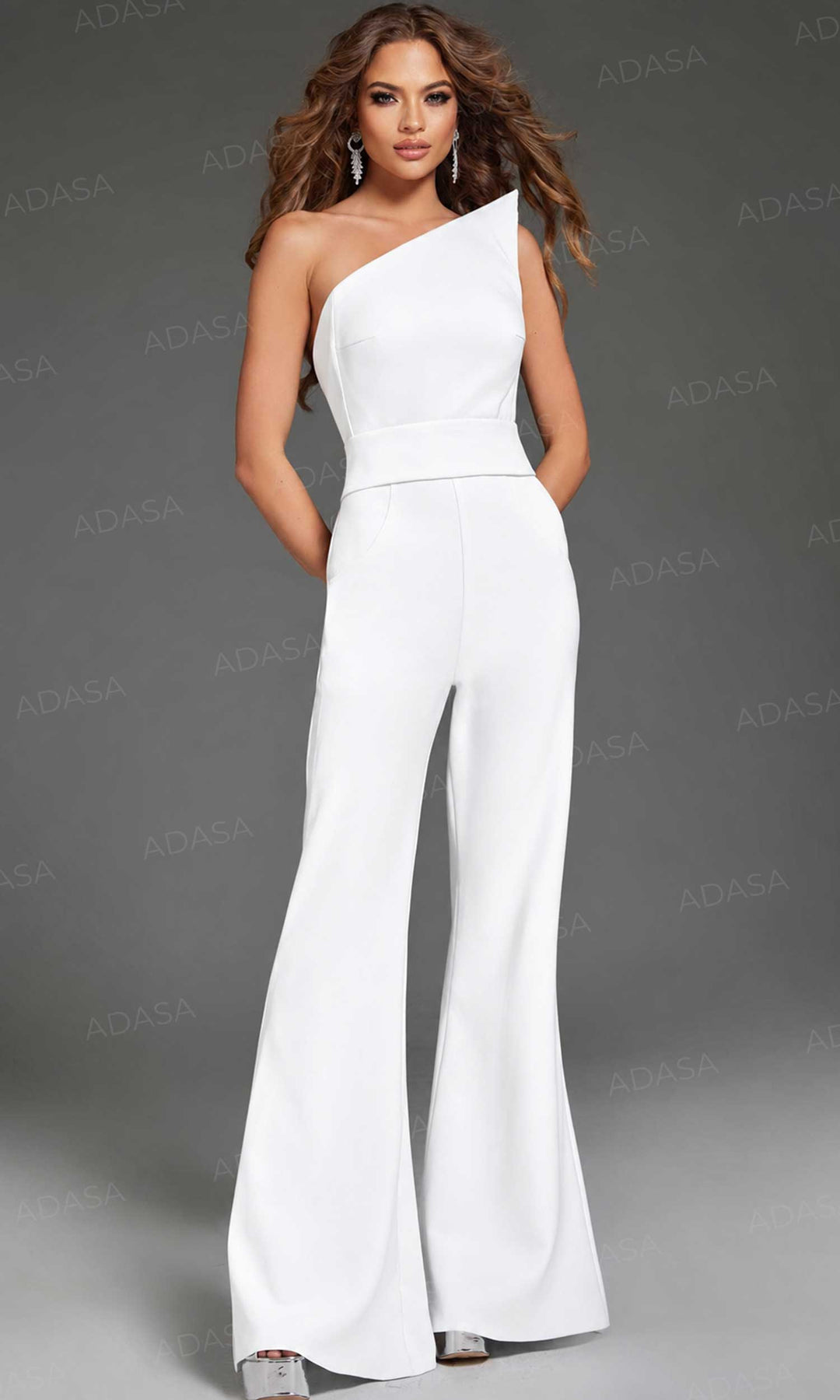 Jovani 43567 - Strapless Flared Jumpsuit
