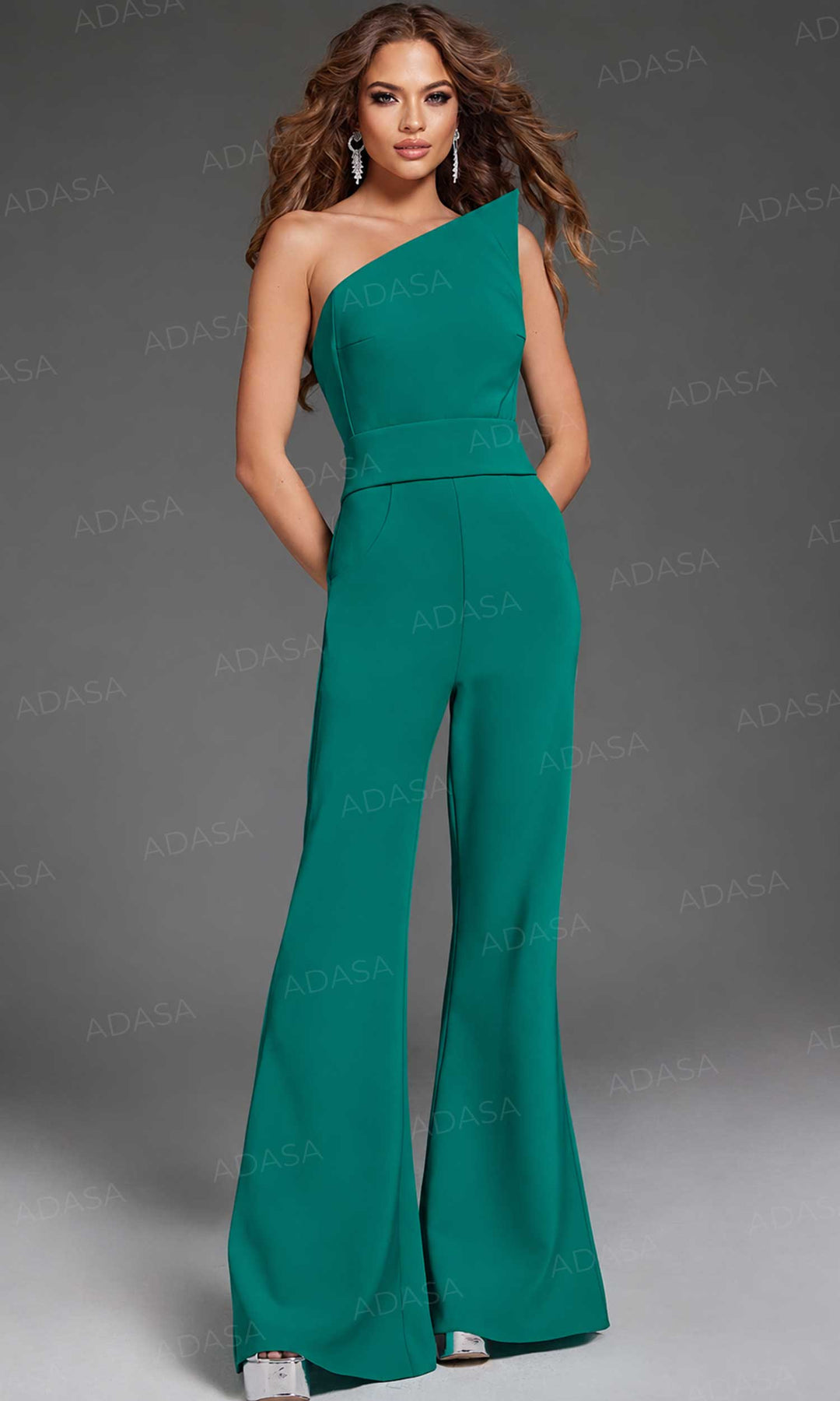 Jovani 43567 - Strapless Flared Jumpsuit