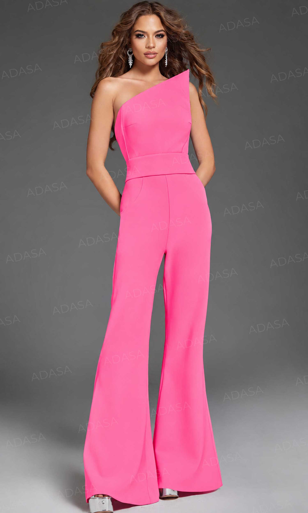 Jovani 43567 - Strapless Flared Jumpsuit