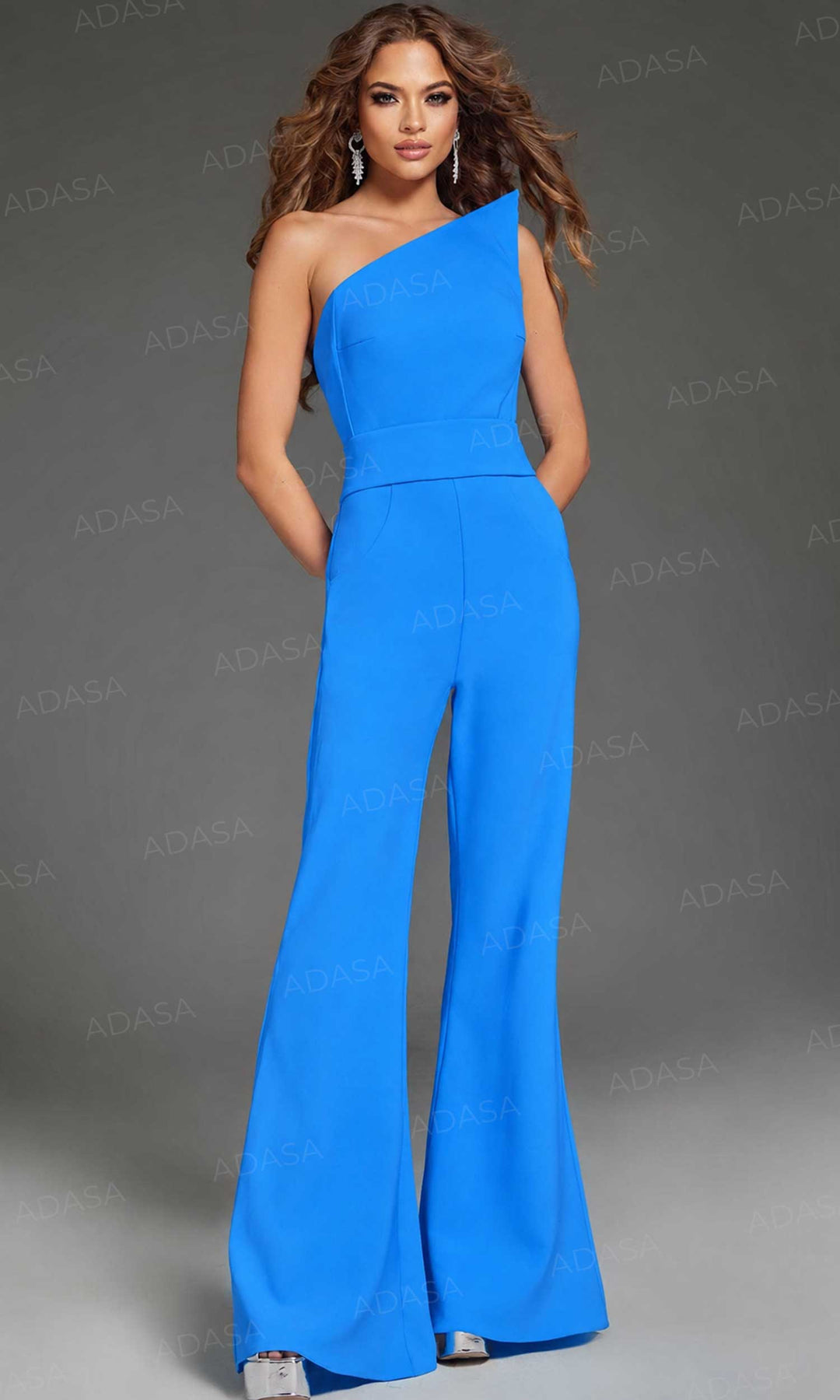 Jovani 43567 - Strapless Flared Jumpsuit