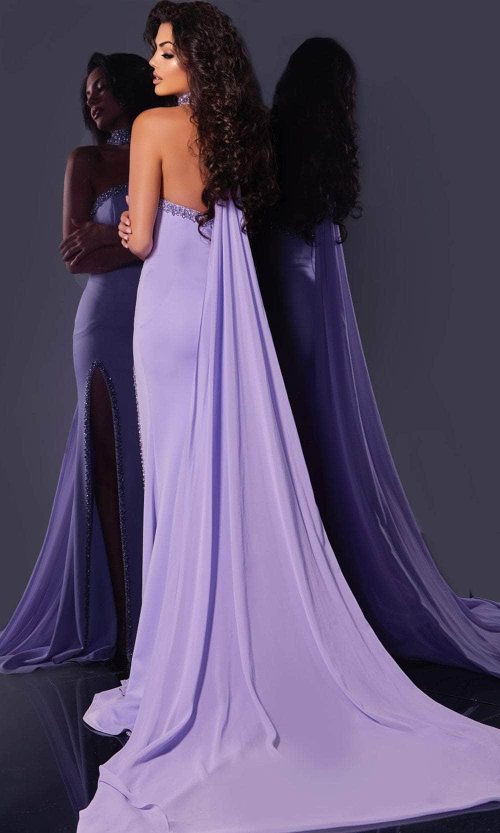 Jovani 43658 - Strapless Halter Satin Prom Gown Prom Dresses