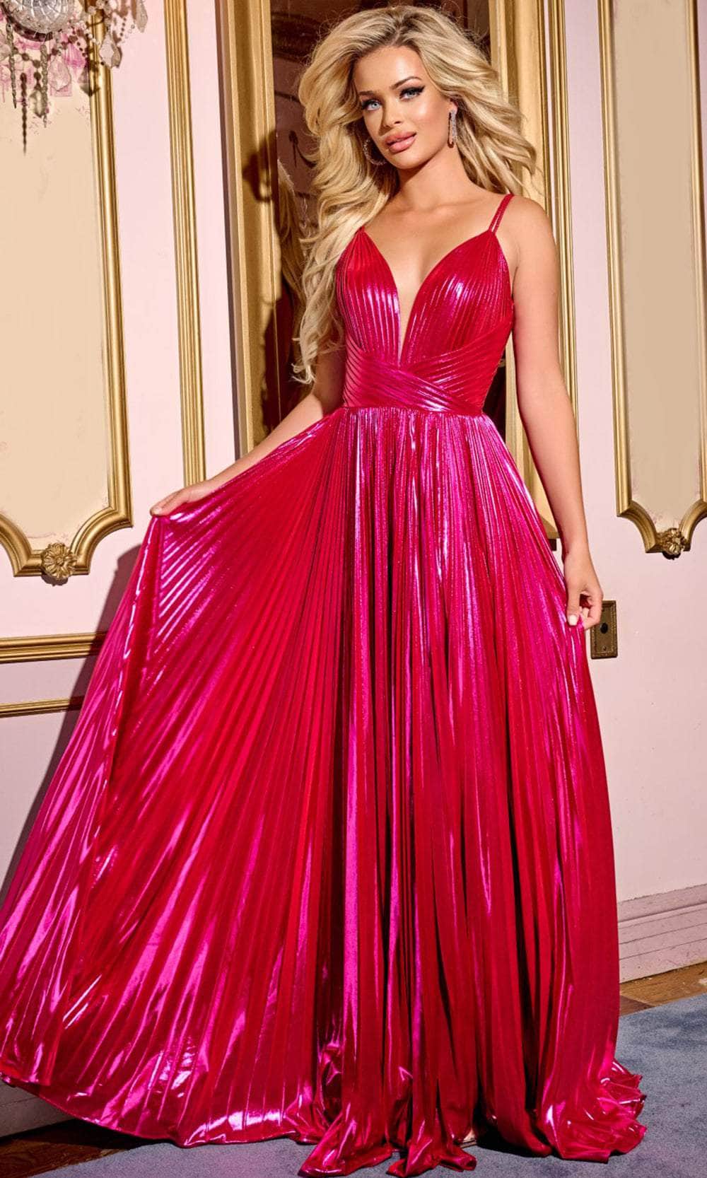 Jovani 43795 - Metallic Pleat Prom Dress Prom Dresses