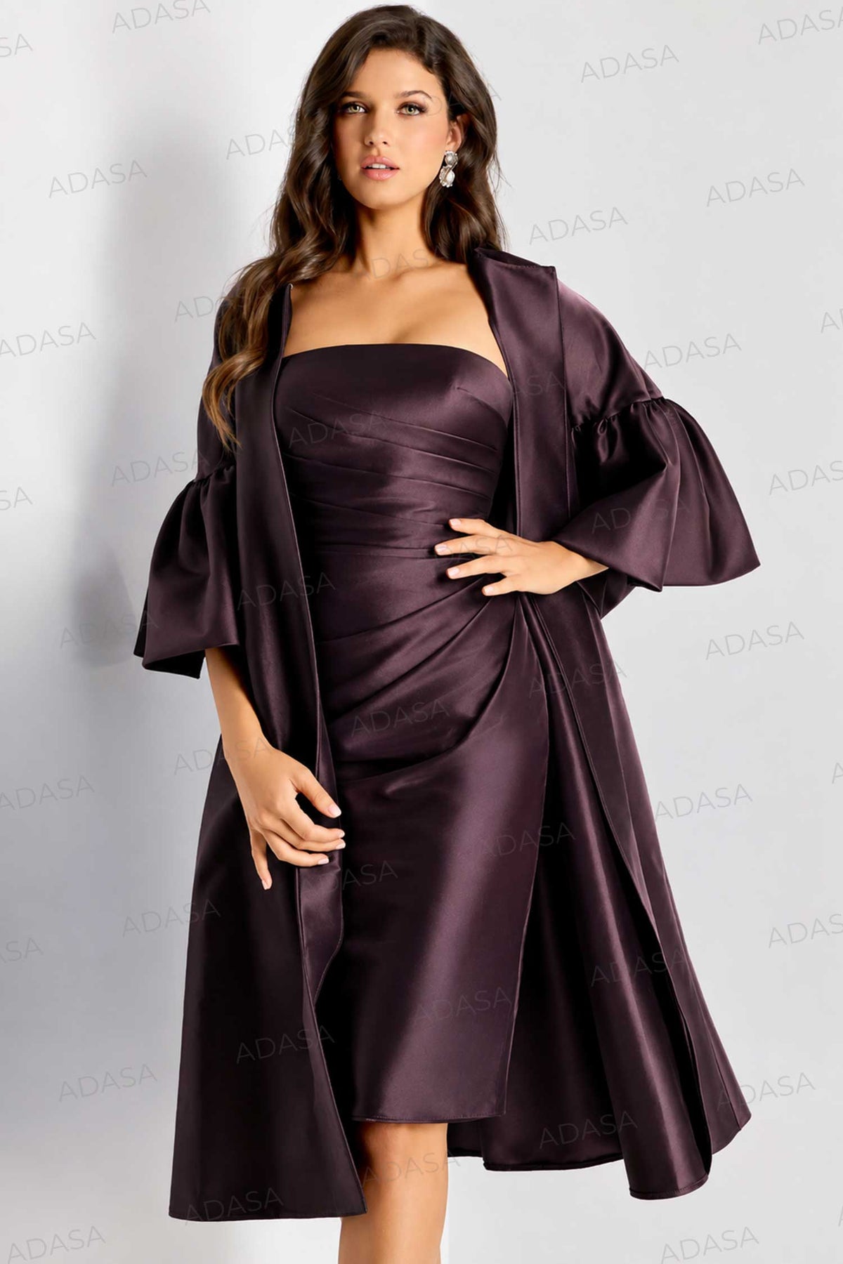 Jovani 44193 - Pleated Strapless Sheath Dress