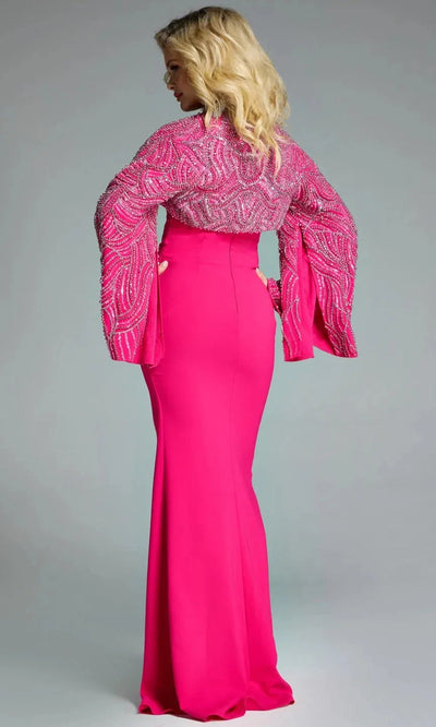 Jovani 44254 - Modern Sheath Dress with Dramatic Cape Evening Dresses