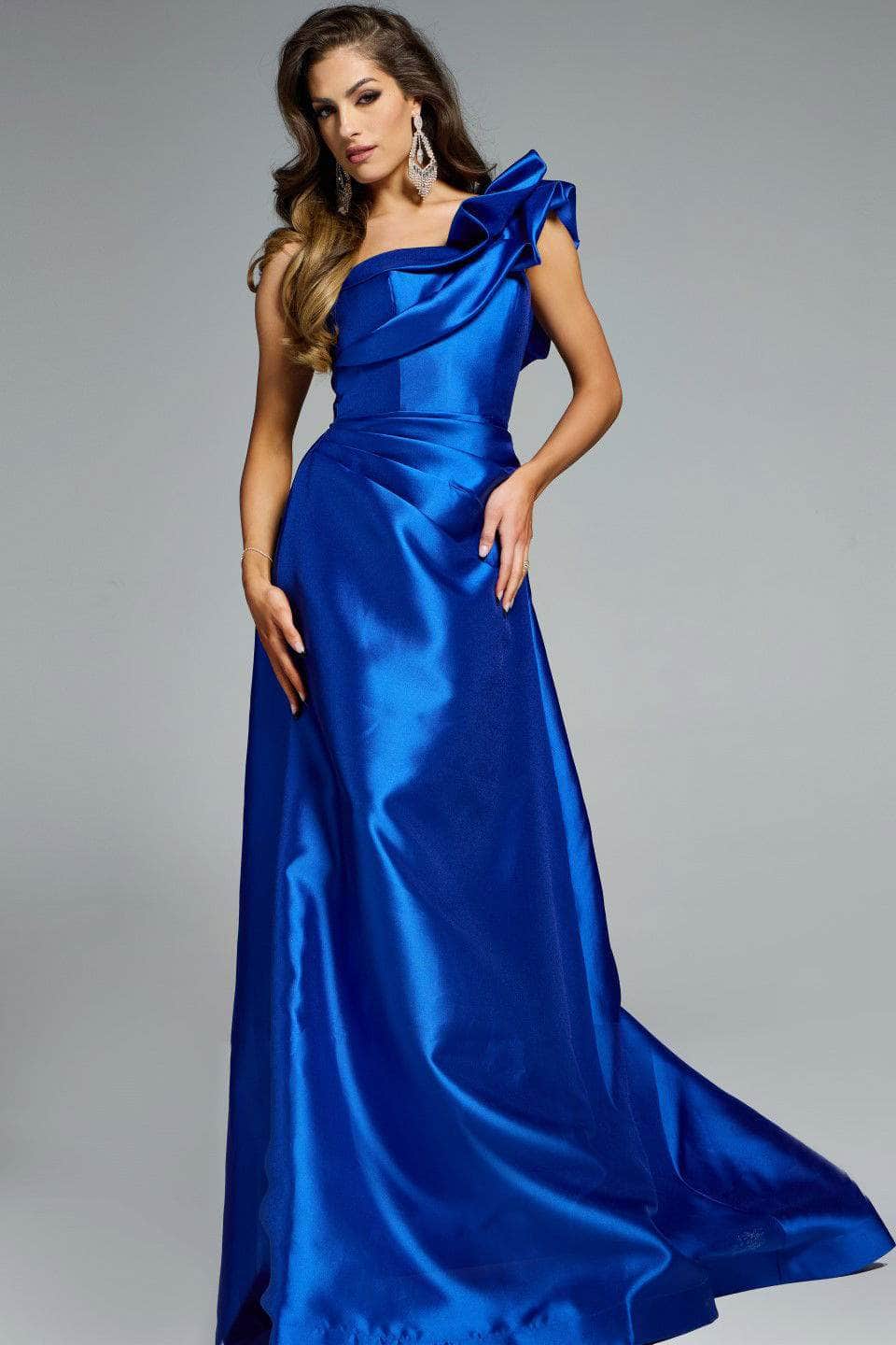 Jovani 44345 - Asymmetric A-Line Gown with Ruffle Detail Special Occasion Dress