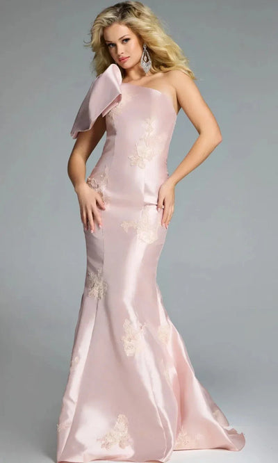 Jovani 44354 - Asymmetric Neck Embroidered Dress Mother of the Bride Dresses